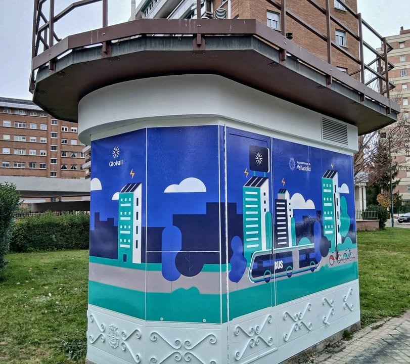 Imagen de la cabina rotulada